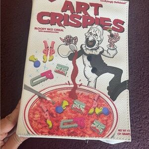 Spirit Halloween Art Crispies Clutch - White and Red